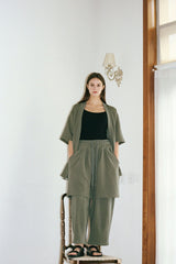 SOLAR PIGMENT BALLOON SWEAT PANTS (Khaki) / ソーラーピグメントバルーンスウェットパンツ