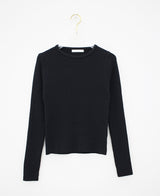 ウールリブラウンドニット/Wool ribbed round knit (3color)