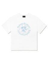  Women's Le Lis Embo Crop Tee WhiteBule(FCC2TS387W)