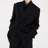 RELAXED DOUBLE JACKET (BLACK)