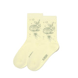ウィティーバニースケッチグラフィックソックス／WITTY BUNNY SKETCH GRAPHIC SOCKS [IVORY]