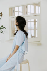 レイヤードリボンワンピース / layered ribbon onepiece sky blue
