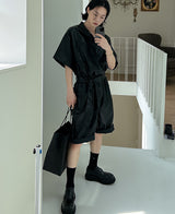 サマーレザーハーフジャンプスーツ / Summer Leather Half Jumpsuit