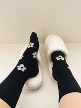 フラワーカーペットソックス / flower carpet - black