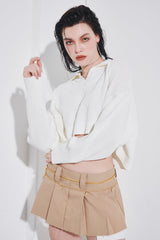 オーガニックコットンカラーニット/ORGANIC COTTN COLLAR KNIT