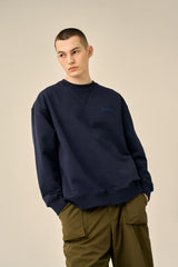 LETTERING LOGO BASIC SWEATSHIRT - NAVY