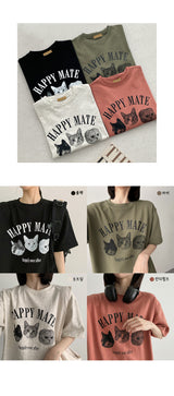 ハッピーキャットショートスリーブシャツ / Happy cat short sleeve shirt