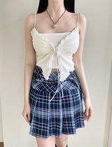 レースレイヤードリボントップ/887. Lace layered ribbon top (4color)