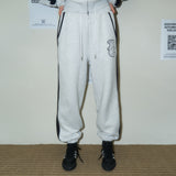 [NF] NEEDLEWORK TWO-TONE TRAINING PANTS (MELANGE GRAY)_F23ZC857
