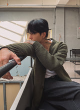 ヘップスVネックウールカーディガン (4 color)
