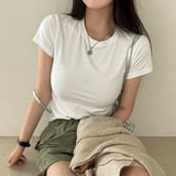 [Bellide made] Premium Slim Span Embroider Tee