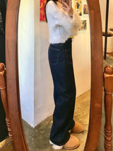 ワイドフィットデニムパンツ/WIDE FIT DARK BLUE DENIM PANTS [17790]