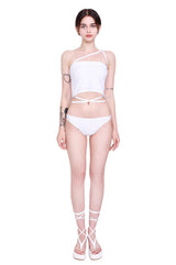 4ウェイマルチトリコットジャージスパンクロップチューブトップ/4-way multi tricot jersey span crop tube top (white)