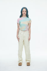 オーバーザレインボーシャーベットクロップ半袖Tシャツ / Over The Rainbow Sherbet Crop T no.2