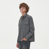 TWO POCKET HIDDEN BUTTONS SHIRTS_CHARCOAL (6612826259574)