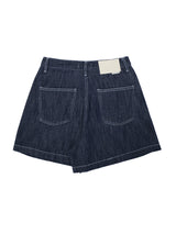 リネンデニムショート / W1011 LINEN DENIM SHORT_DEEP BLUE