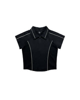 パイピングハーフジップアップジャージ / Piping Half Zip-Up Jersey (Black)