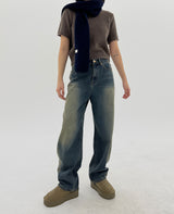 ヒーティングウォッシングデニムパンツ / No.3043 Heating washing denim pants (2color)