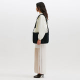 Round Stitch Crossbody Bag L (Black Edition)