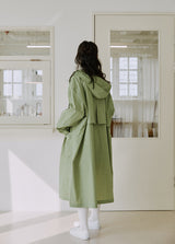 unisex long hood coat bright khaki