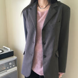 Tebi ベーシック ボクシー オーバーフィット ミニブレザー ジャケット