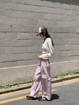 レイフシースルーフードボレロクロップ長袖Tシャツ / Rayf see-through hood bolero crop long-sleeved T-shirt