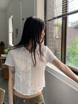 Tekka Incision Semi-cropped Short Sleeve Southern Shirt