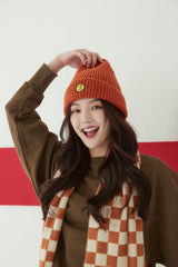 SM:]E PATCH BEANIE ORANGE MELANGE (6639322726518)