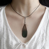 シルバーペンダントフェザーネックレス / [CCNMADE] Silver Pendant Feather Necklace