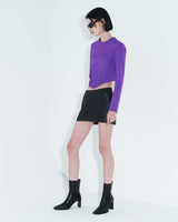 ピンタックジャージートップ / Pintuck Jersey Top _ Purple