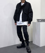 ワックス コーテッド クロップド ボンバージャケット / OWN Wax Coated Cropped Bomber Jacket (3 colors)