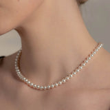 ワンタッチデイリースワロフスキーパールネックレス/Onetouch Daily Swarovski Pearl Necklace(6mm)