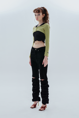 シャーリングパンツ / shirring pants_black