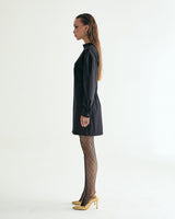 MOCK NECK STRING MINI ONEPIECE - BLACK (6635994841206)