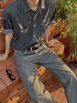 Roll up denim shirts