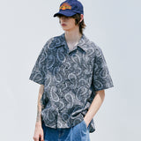 パラダイスペイズリーハワイアンシャツ / PARADISE PAISLEY HAWAIIAN SHIRT GREY