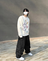 Clover Embroidered Knit