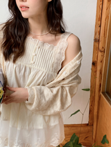 Kaya Cotton Mix Knit Cardigan (4color)
