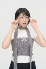 リボンニットチューブトップ