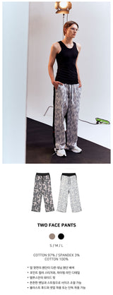 トゥーフェイスパンツ/TWO FACE PANTS [BLACK]
