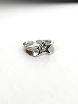 Taryn Y2K cubic star open ring ring