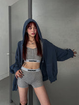 (UNISEX)シェルダメージピグメントオーバーフード