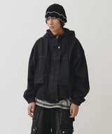DENIM HOOD JACKET