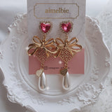 リボンパーティーピアス / Ribbon Party Piercing - Rosepink