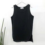 ロングレイヤードUネックタンクトップTシャツ