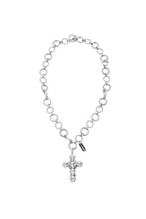 Crystal Cross Choker