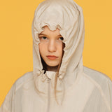 フーディ―ウィンドブレーカー / HOODIE WIND BREAKER_CREAM GREY