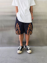 フレイム刺繡バミューダパンツ/VENTIQUE Flame embroidery Bermuda Shorts 2color
