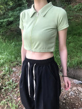 Sunday crop zip up