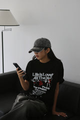 ゲールプリントオーバーフィットTシャツ